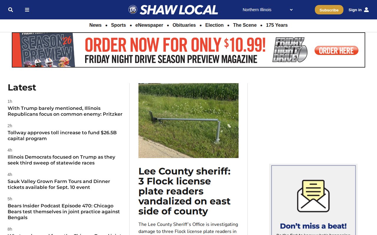 Whiteside County crime news and arrest record coverage at Shaw Local